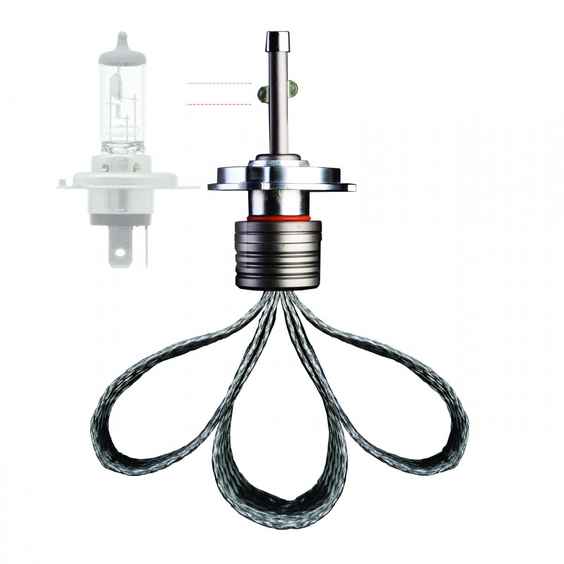 H4 LED žárovky OCTOPUS (2 x CREE LED) 6000K CANBUS