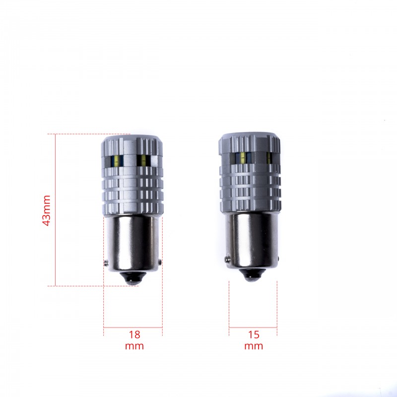 P21W LED žárovky (6 x SMD 1860) 6000K CANBUS