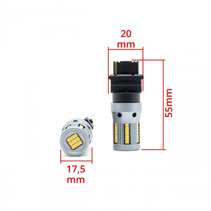 EPL280 LED žárovky P27W (66 x SMD 2016) oranžová CANBUS