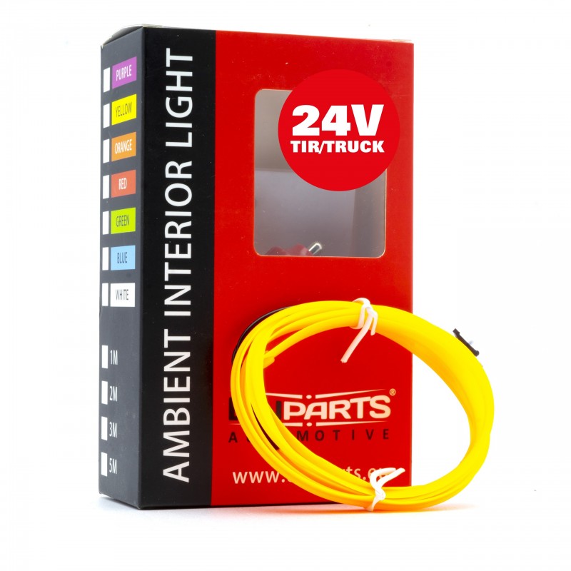 LED světlovodný pásek 1m (jantar) 24V