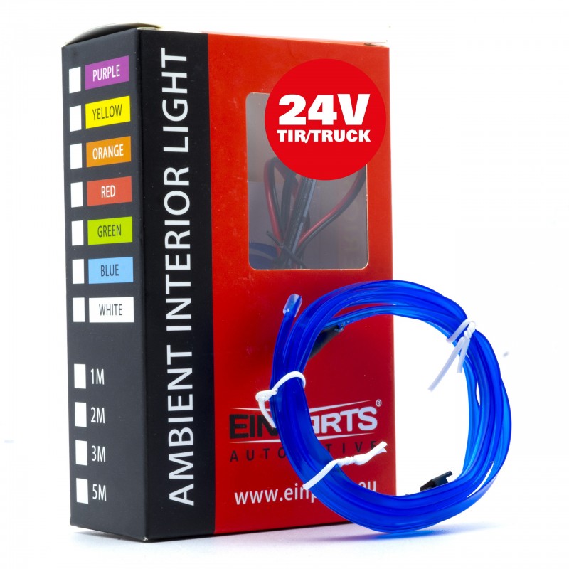 LED světlovodný pásek 1m (modrý) 24V
