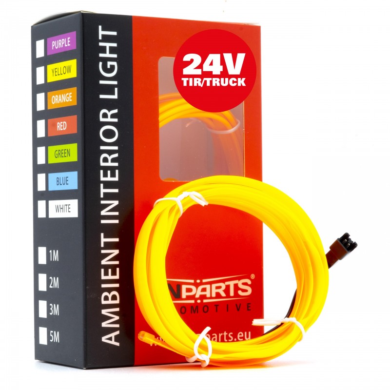 LED světlovodný pásek 2m (jantar) 24V