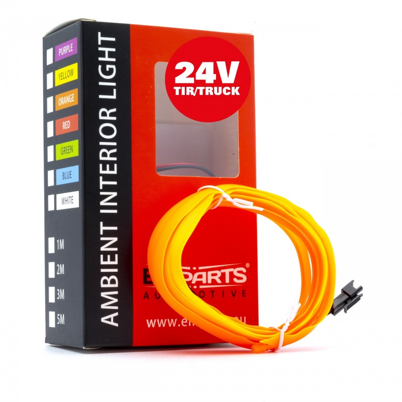 LED světlovodný pásek 2m (oranžový) 24V