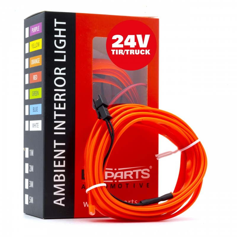 LED světlovodný pásek 3m (červený) 24V