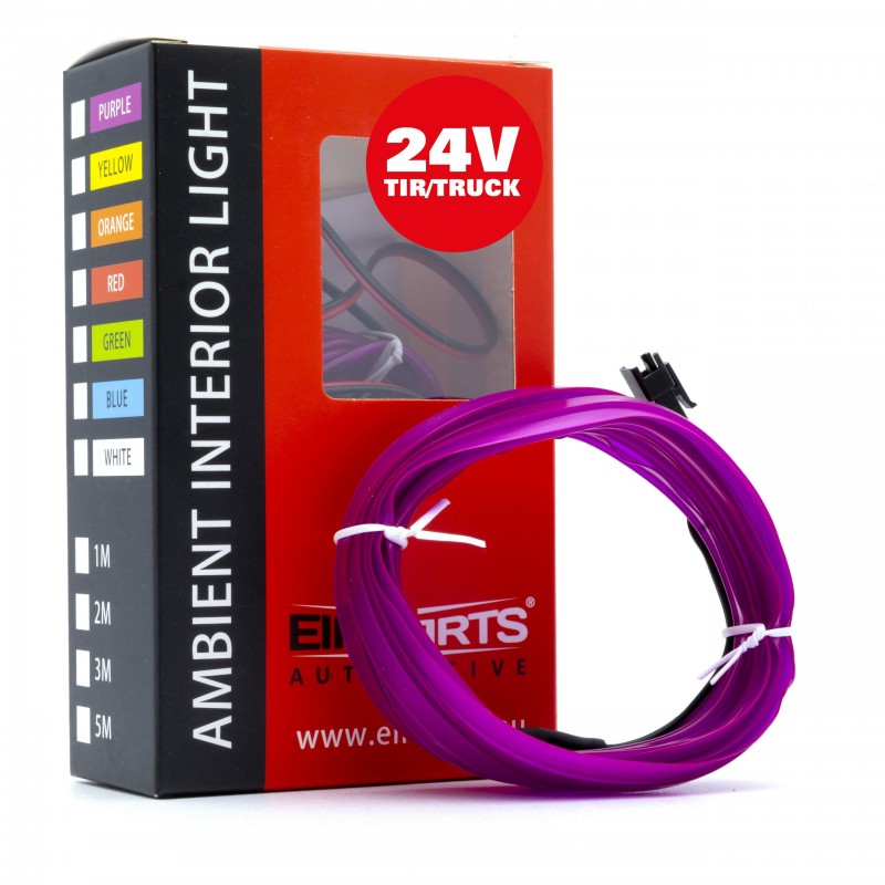 LED světlovodný pásek 3m (fialový) 24V