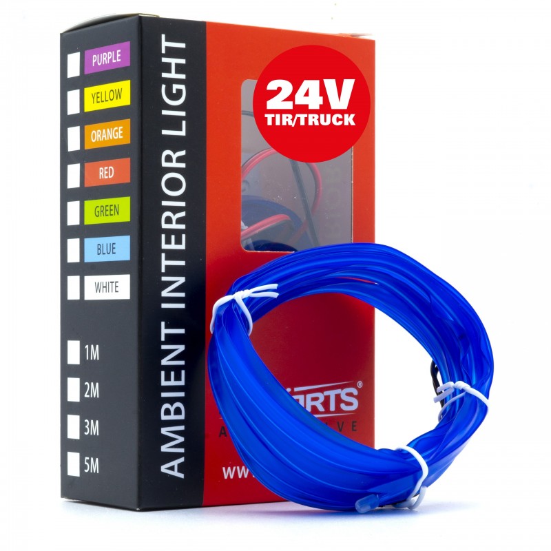 LED světlovodný pásek 3m (modrý) 24V