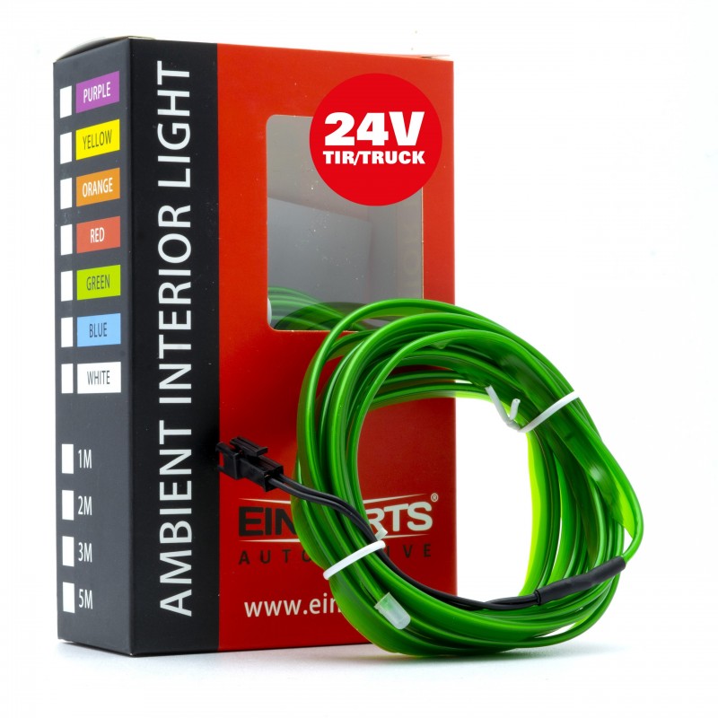 LED světlovodný pásek 3m (zelený) 24V