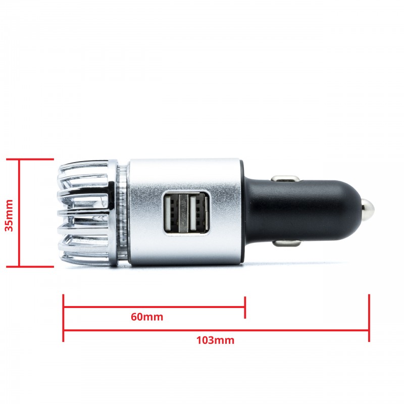 Čistička Vzduchu do Auta s USB Nabíječkou (S)