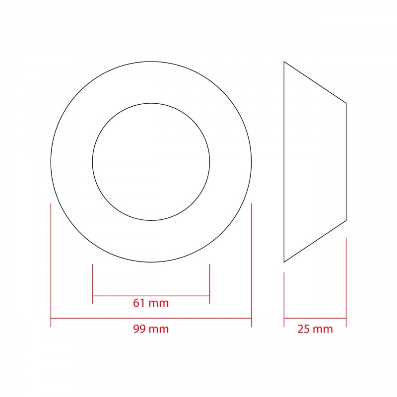 Krytka projektorů čoček 2,8" (B)