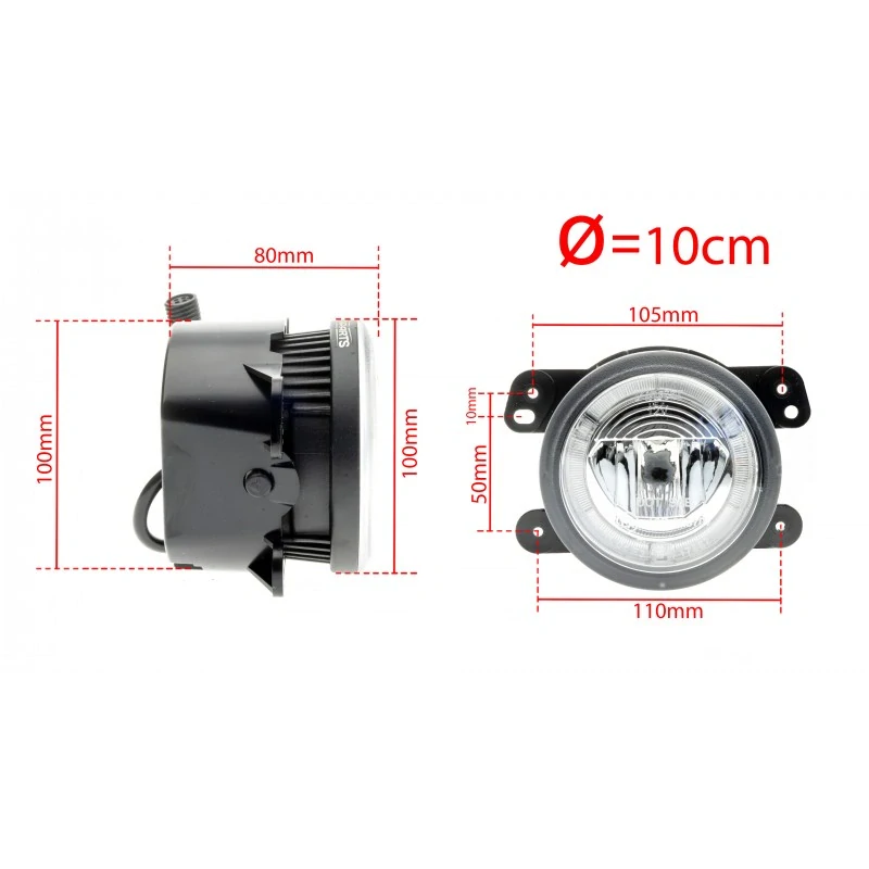 LED Světla Pro Denní Svícení s Mlhovkami JEEP Wrangler III JK FL (2011-2018)