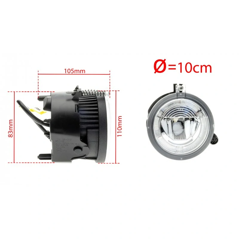 LED Světla Pro Denní Svícení s Mlhovkami JEEP Patriot (2006-2010)