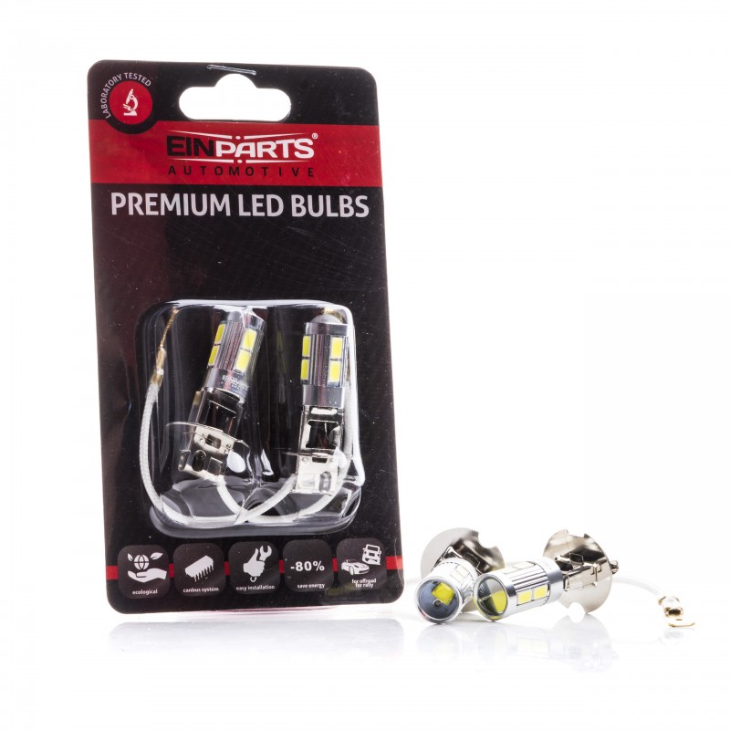 H3 LED žárovky (8 x CREE SMD 5630) 6000K 12/24V