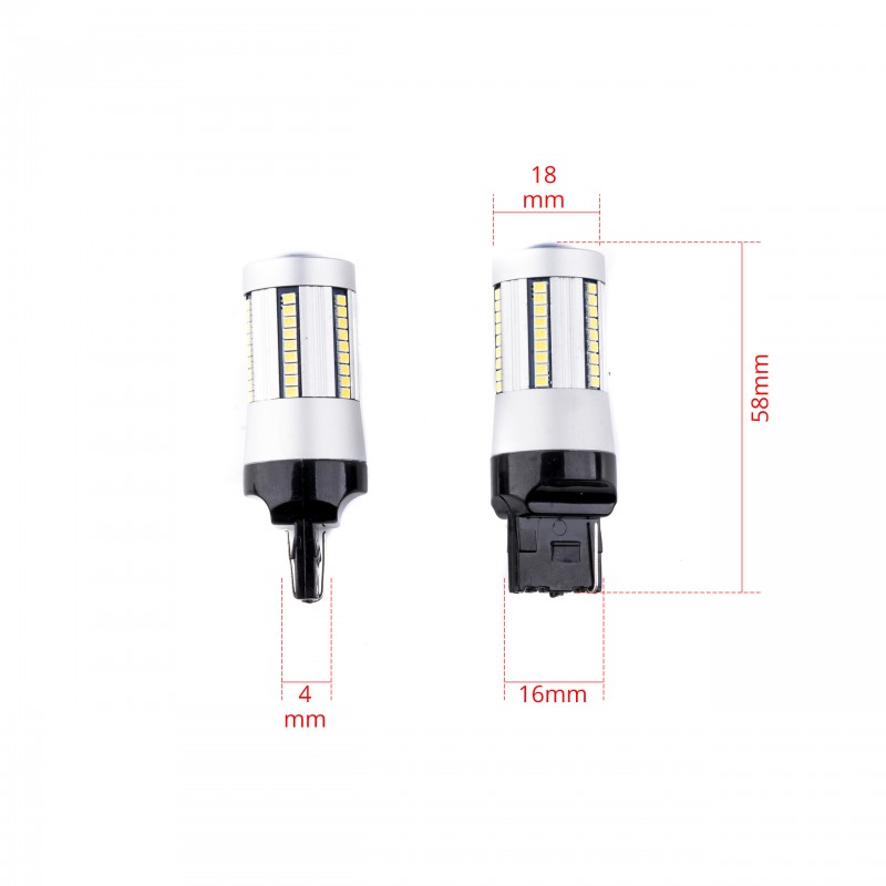 W21W LED žárovky (66 x SMD 2016) 6000K CANBUS
