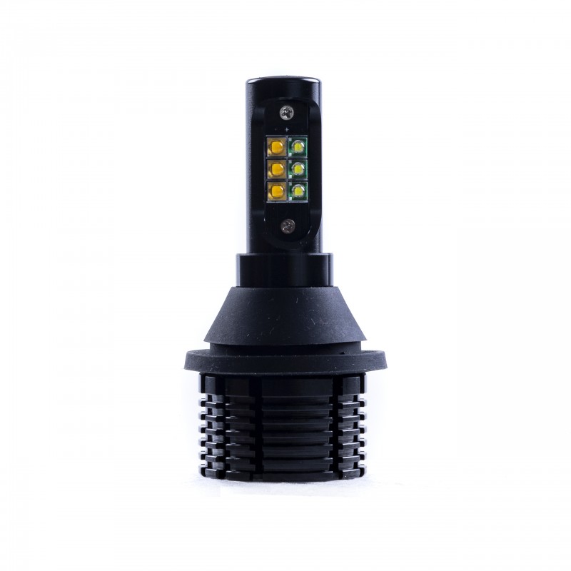 PY21W LED žárovky 30W (12 x CREE) 6000K/oranžová CANBUS DRL+ Blinkr