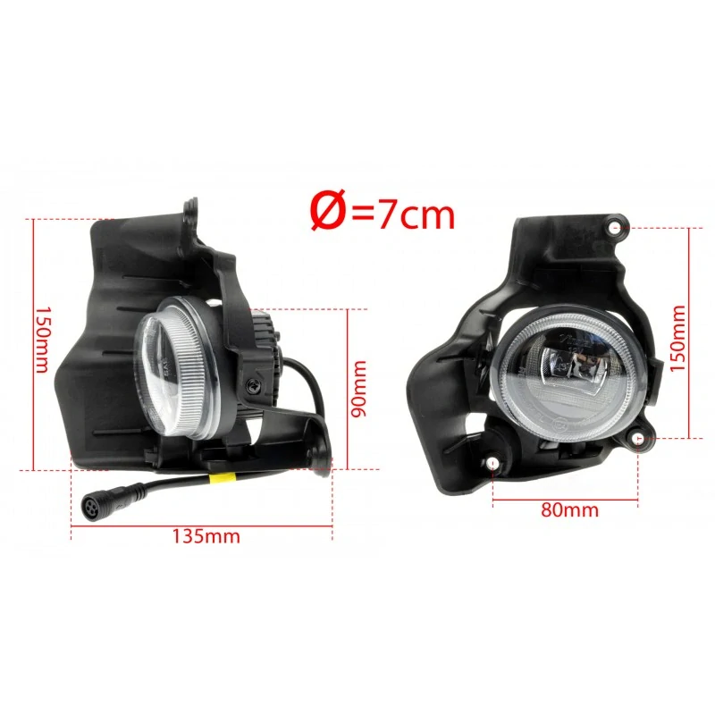 LED Světla Pro Denní Svícení s Mlhovkami MAZDA 2 (2010-2015) "B"