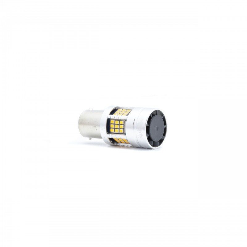 P21W LED žárovky (54 x SMD 2016) jantar CANBUS