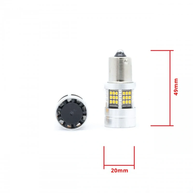 EPL289 LED žárovky PY21W (54 x SMD 2016) oranžová CANBUS
