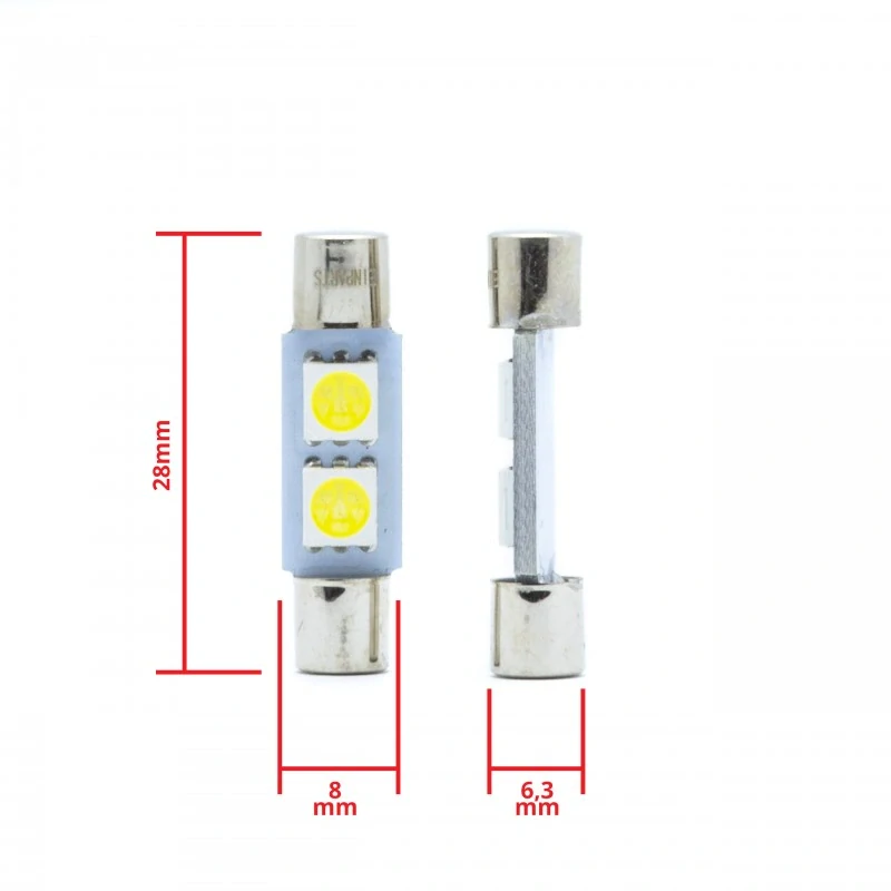 EPL311 LED žárovky C3W (2 x SMD 4014) 28mm 5000K CANBUS