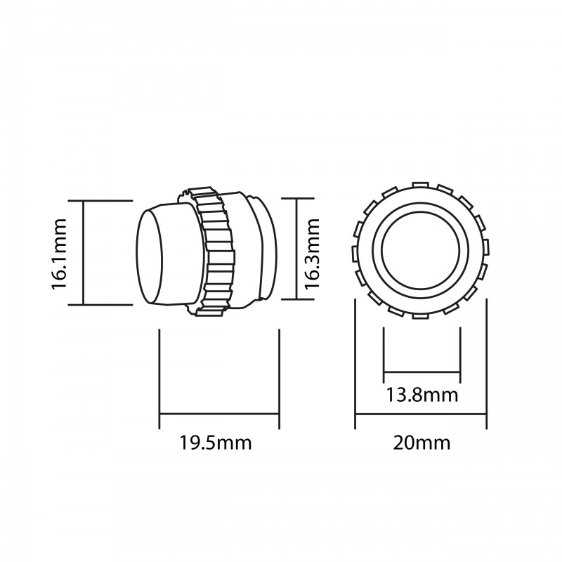 Senzor k Parkovacímu Systému 16,5mm (Bílý)