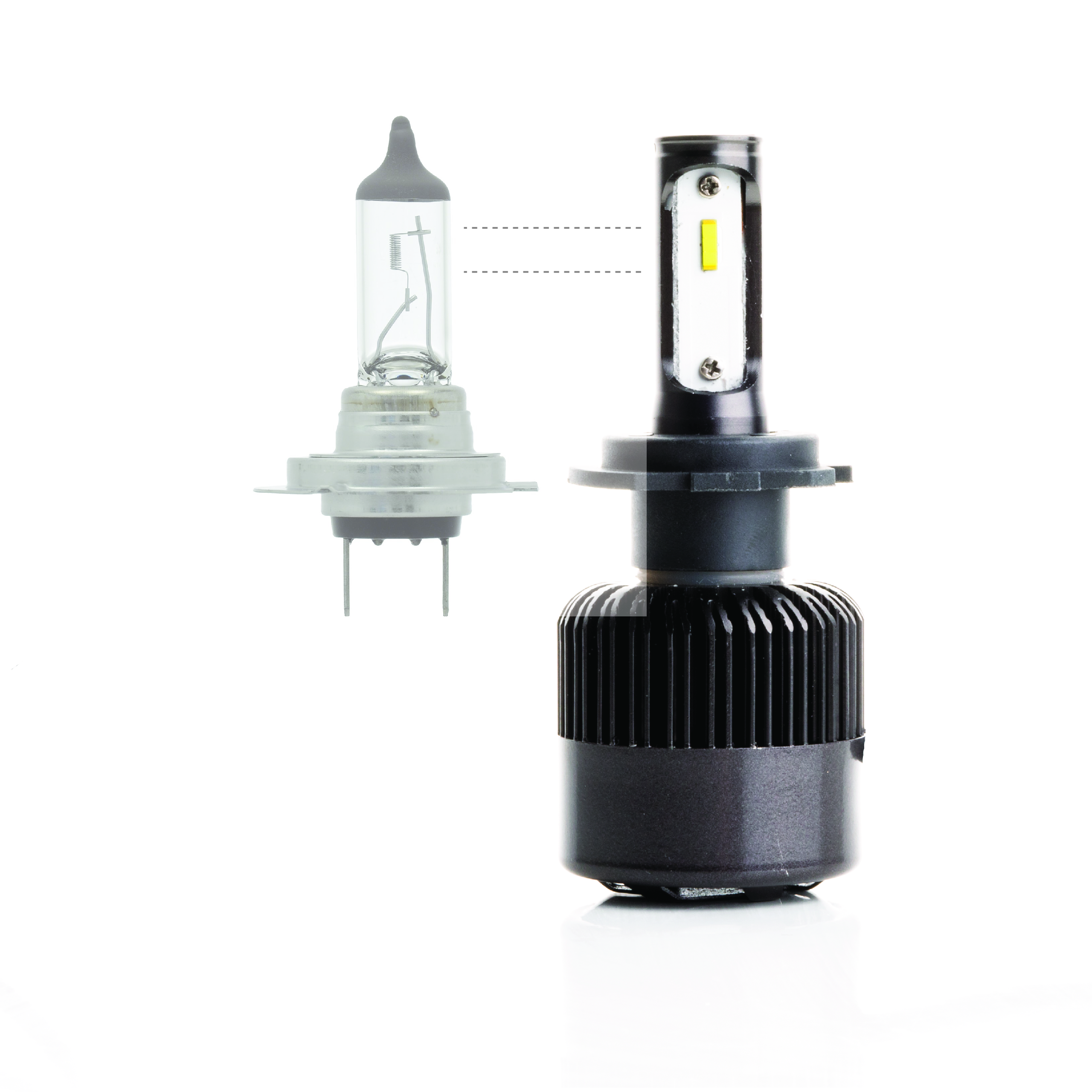 H7 LED žárovky 34W (2 x LED FLIP CHIP) 6000K CANBUS