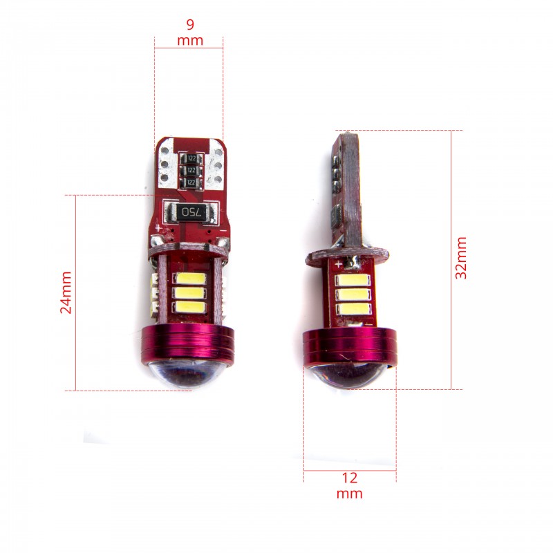 W5W LED žárovky (15 x SMD 4014) 6000K CANBUS