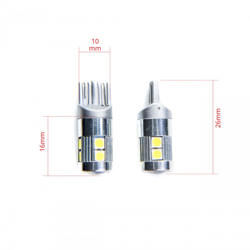 W5W LED žárovky (9 x SMD 3030) 6000K CANBUS