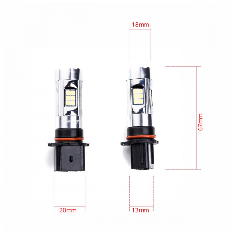 PSX26W LED žárovky (27 x SMD 3030) 6000K 12/24V