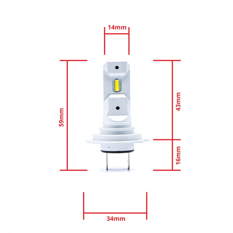 H7 LED žárovky (2 x LED COB) 6000K krátké