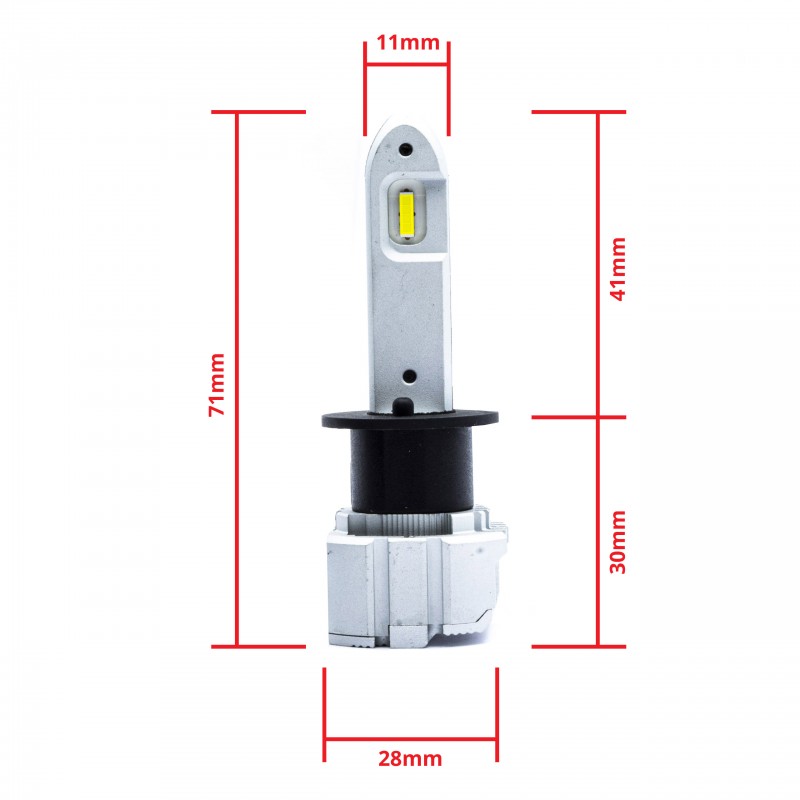 H1 LED žárovky (2 x LED COB) 6000K CANBUS krátké