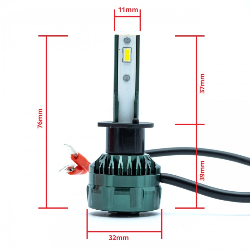 H1 LED žárovky (2 x LED FLIP CHIP) 6000K CANBUS 12/24V