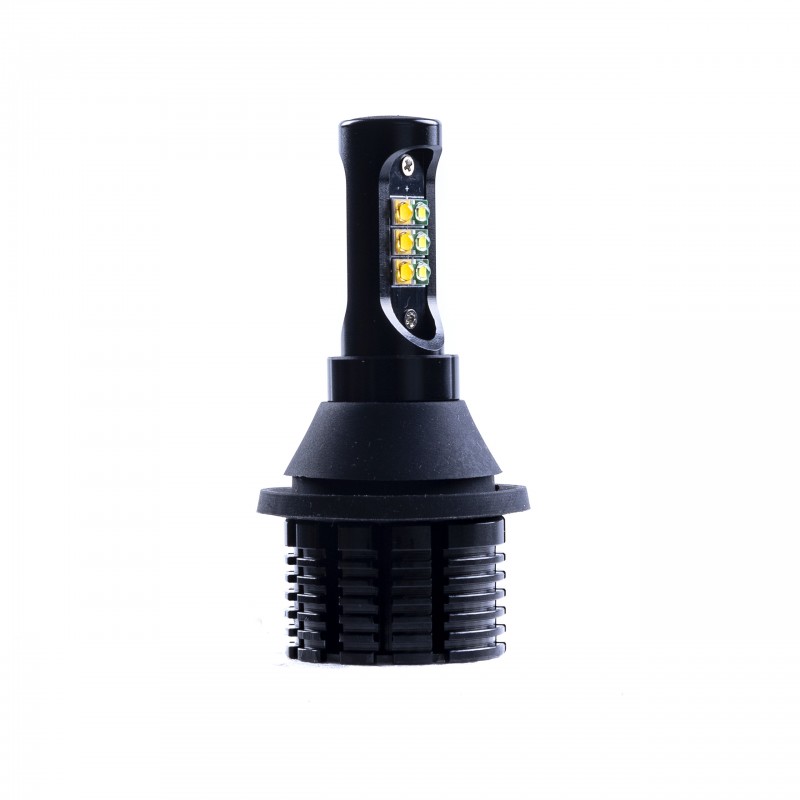 PY21W LED žárovky 30W (12 x CREE) 6000K/oranžová CANBUS DRL+ Blinkr