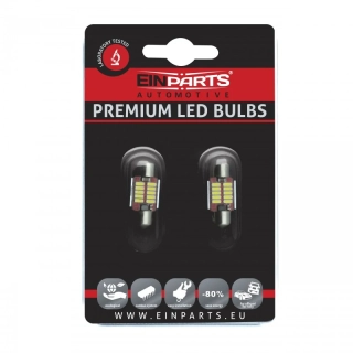 EPL48 LED žárovky C5W (10 x SMD 4014) 31mm 6000K CANBUS