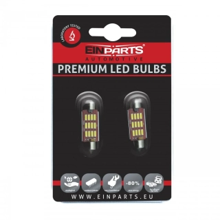 EPL50 LED žárovky C10W (12 x SMD 4014) 39mm 6000K CANBUS