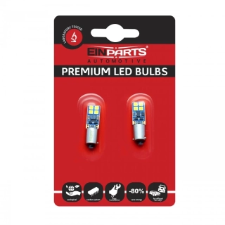 EPL146 LED žárovky H6W (8 x SMD 3030) 6000K CANBUS 12/24V